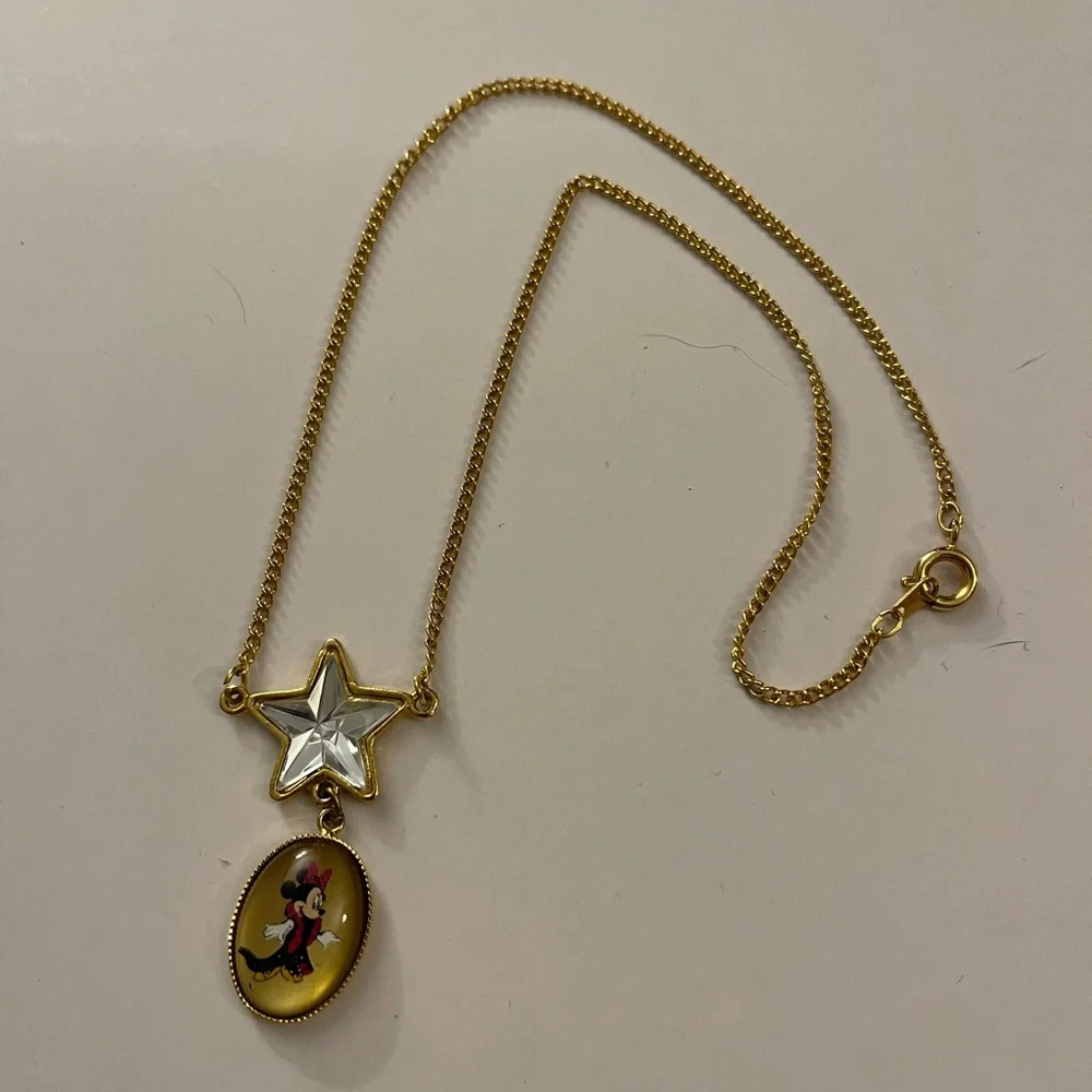 Kids Necklace Minnie Mouse Star Cute OC18